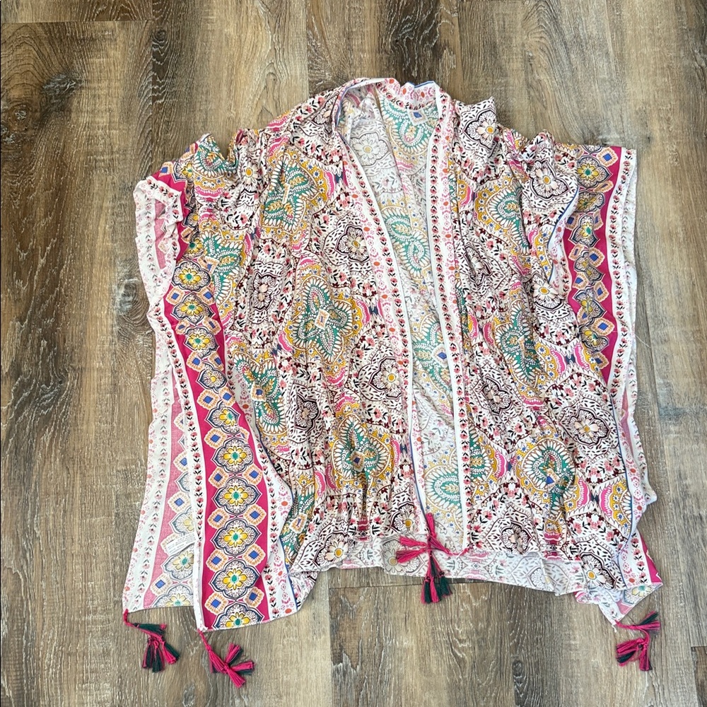 Bohemian Multicolor Kimono Cardigan